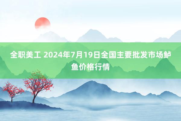 全职美工 2024年7月19日全国主要批发市场鲈鱼价格行情